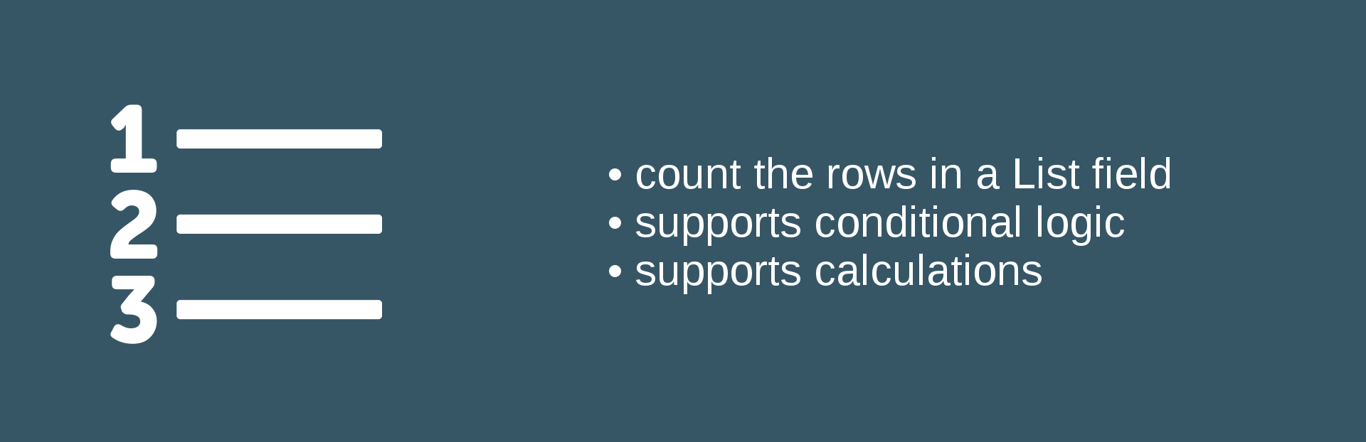Gravity Forms List Field Counter